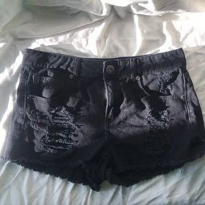 Black Jean shorts